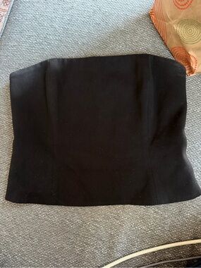 Wayf Black Strapless Mini Skirt